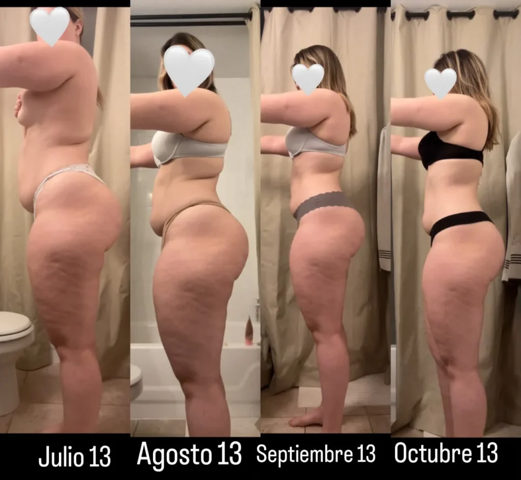 Progreso real de alumna en trimestre VIP de Kei Fitness con Keylimar Arguello